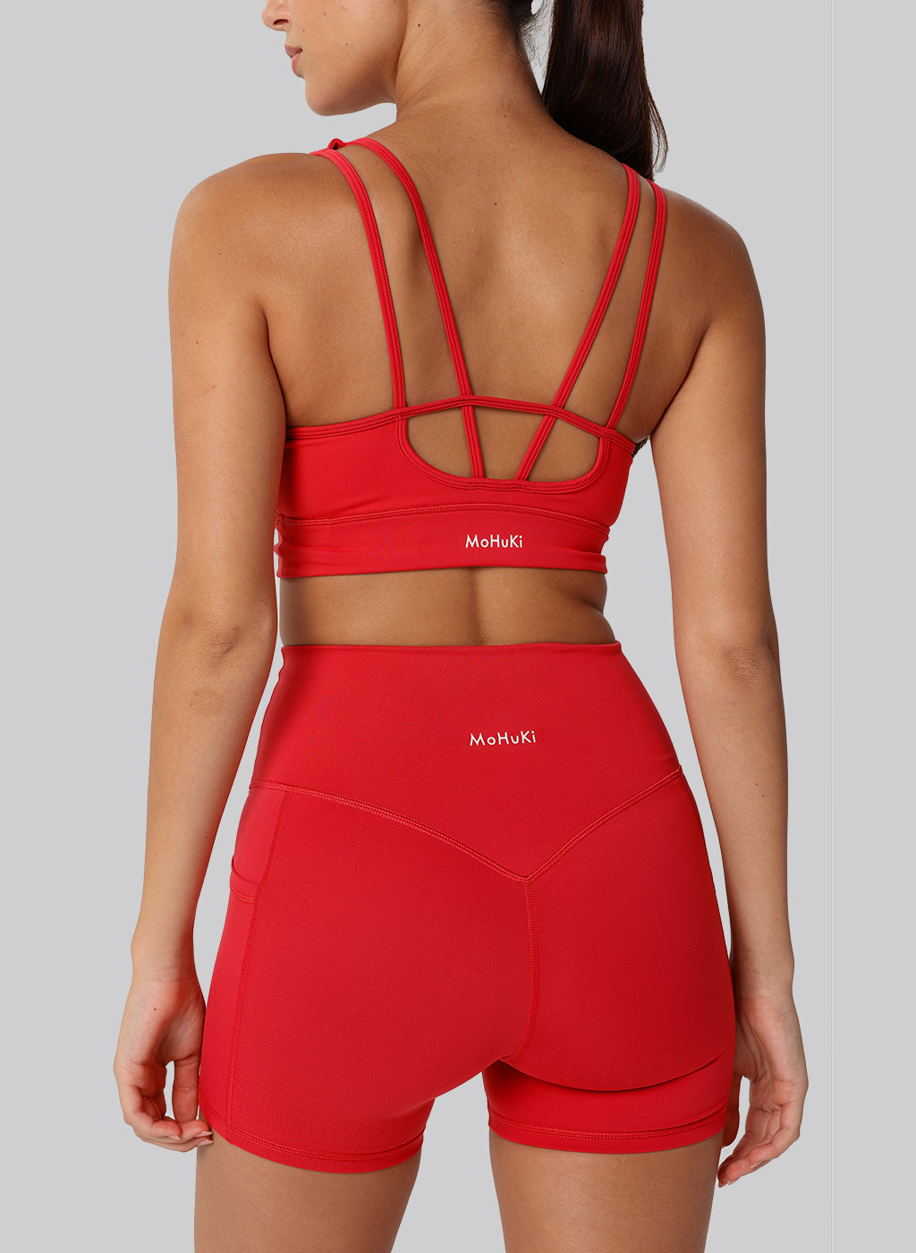 Levi High Waist Shorts - Red