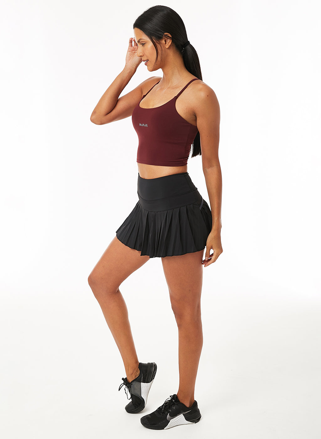 Leti Pleated Padel Skirt - Black