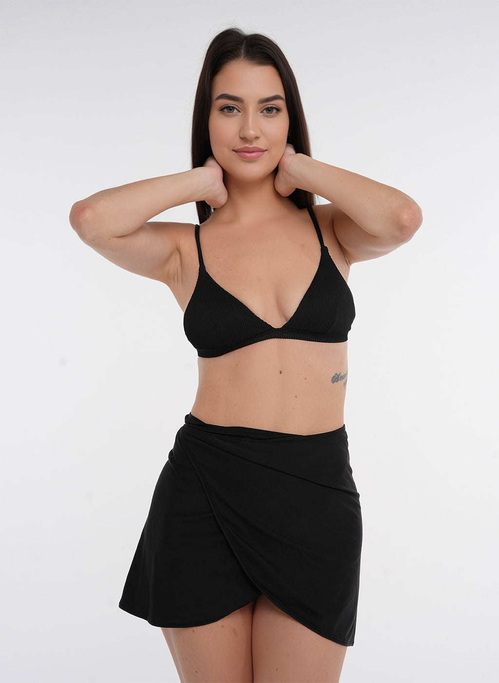 Over Swimsuit Wrap Skirt - Black
