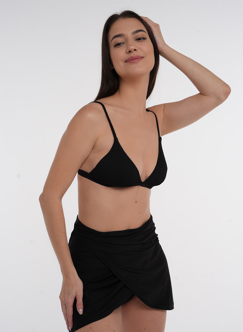 Over Swimsuit Wrap Skirt - Black
