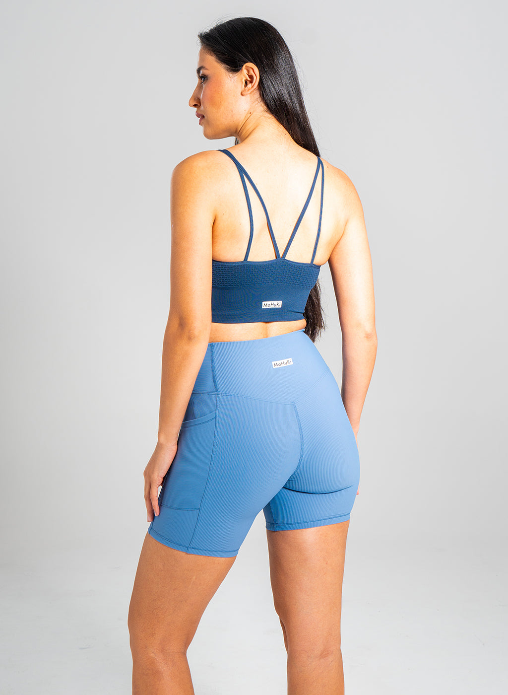 Eve V Waist Shorts - Blue