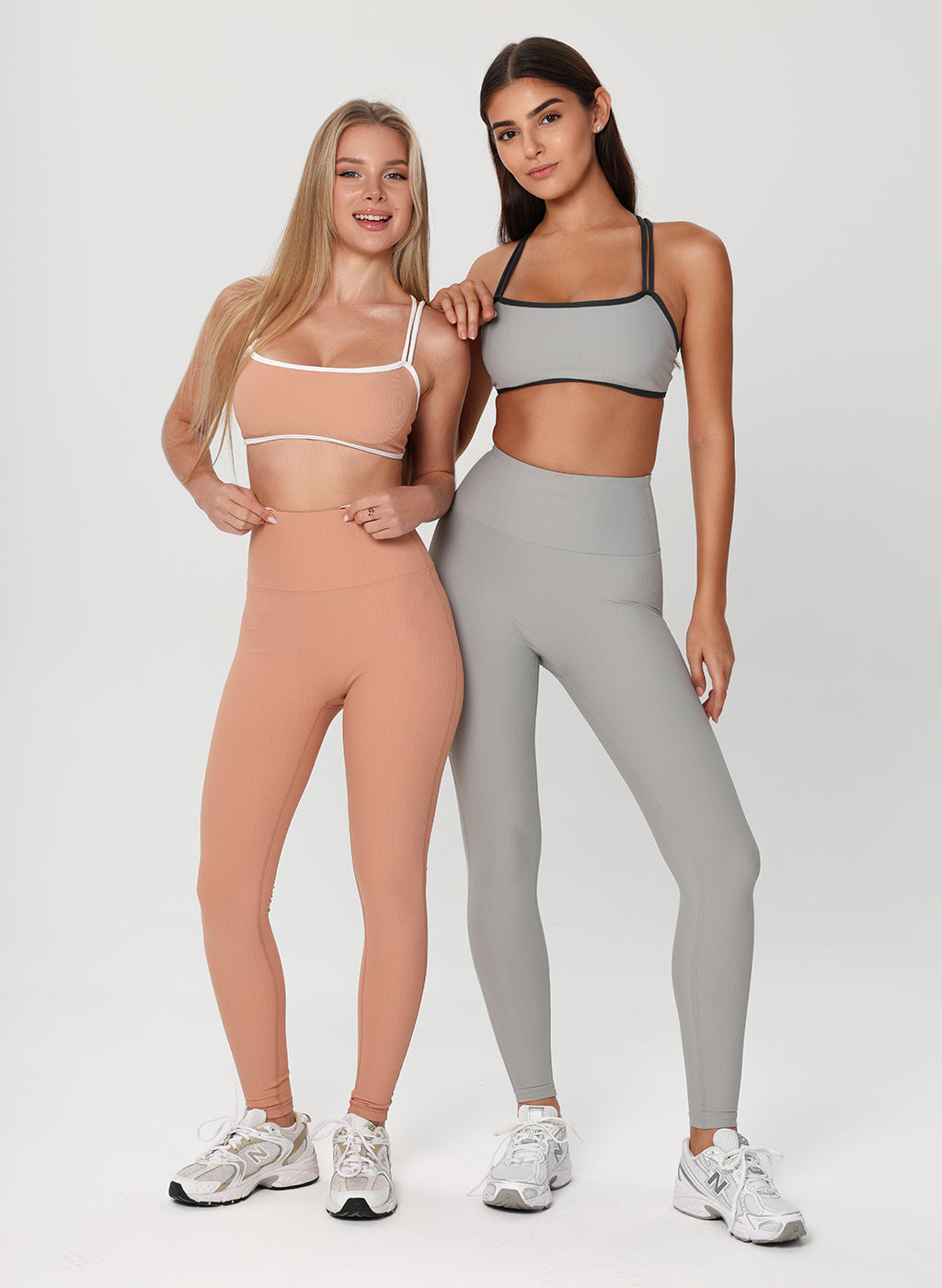 Olivia Ribbed High Waist Legging - Grey