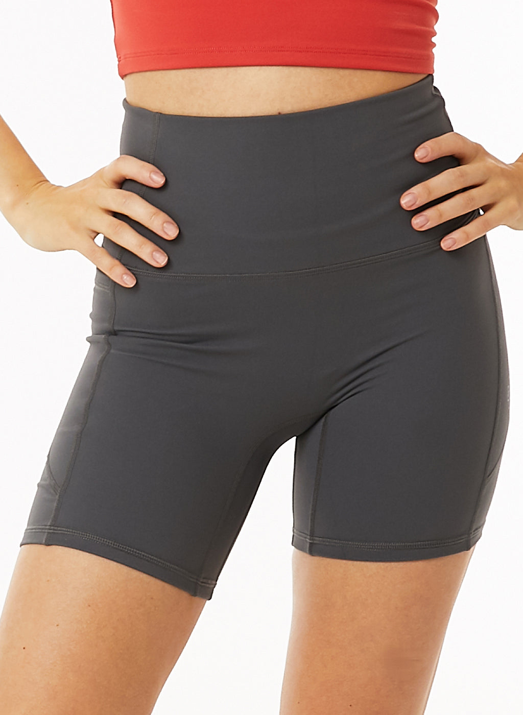 Olivia Side Pocket Shorts - Ink Grey