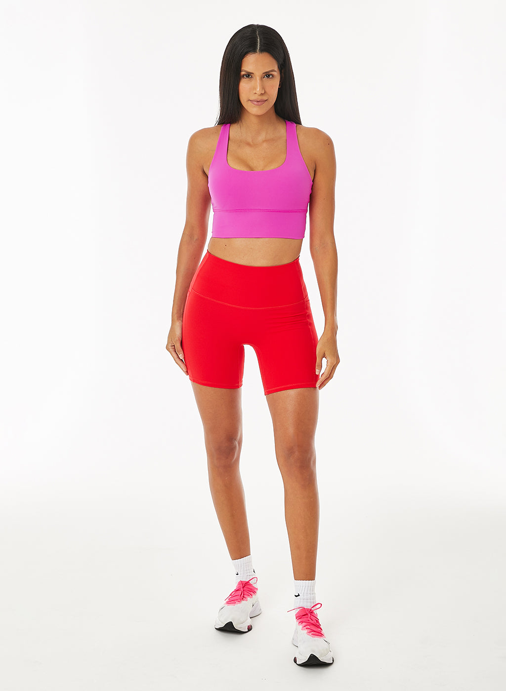 Olivia Side Pocket Shorts - Red