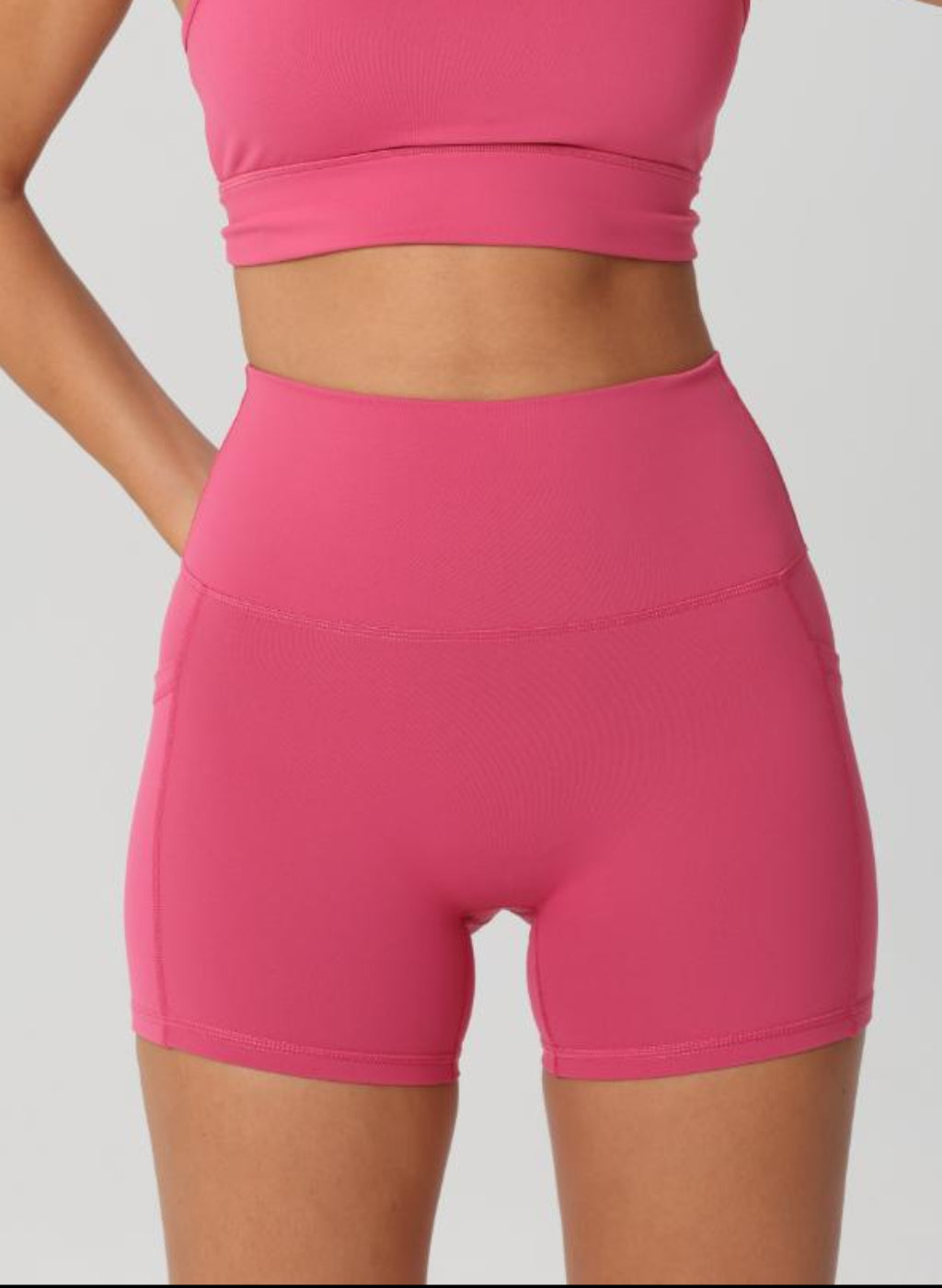 Levi Side Pocket Shorts - Hot Pink