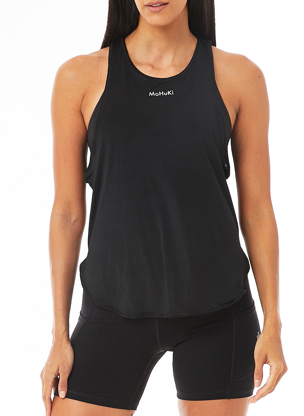 Henna Built In Bra Top - Black-Mohuki