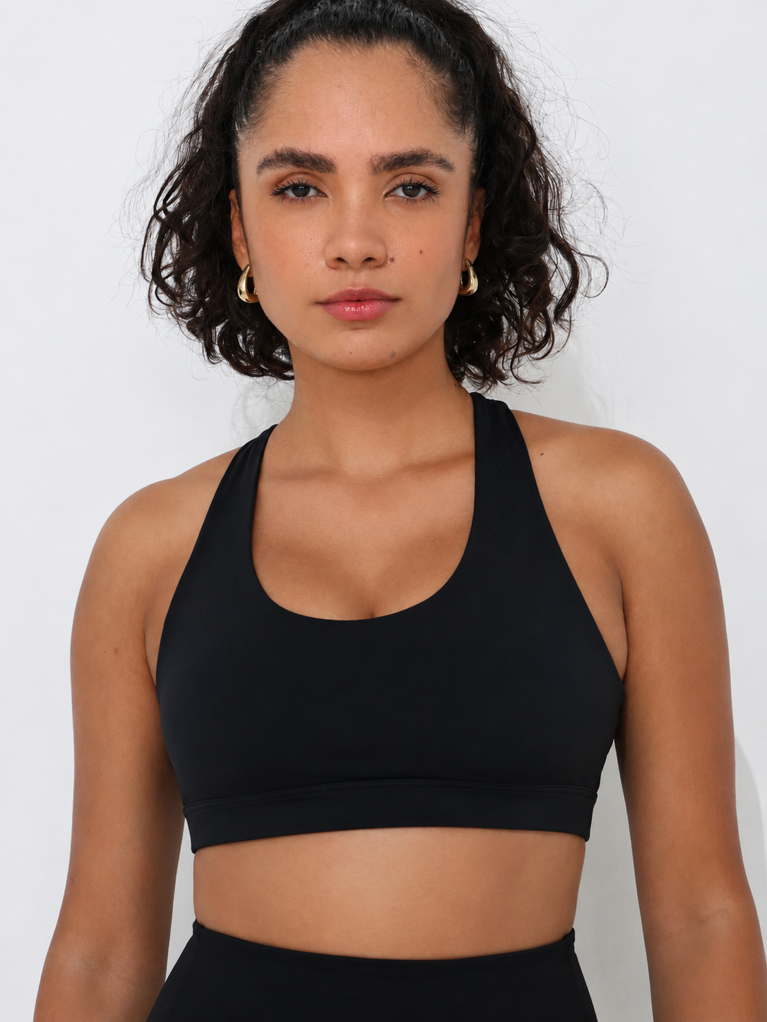 Active Low Crossback Bra - Black
