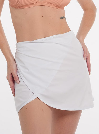 Over Swimsuit Wrap Skirt - White