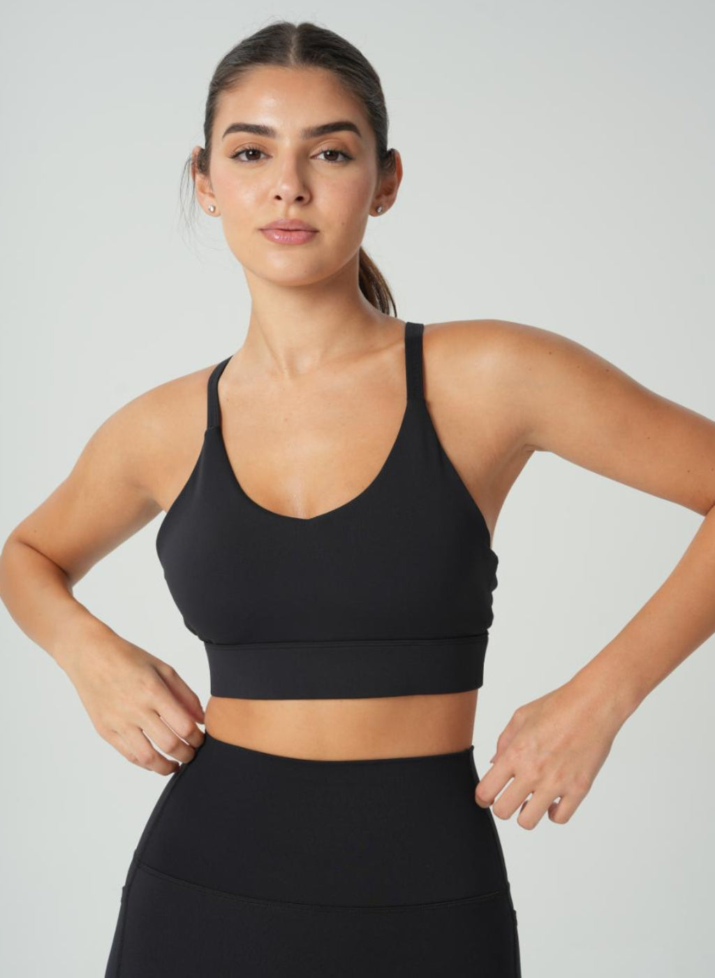 Levi Cross Back Bra - Black