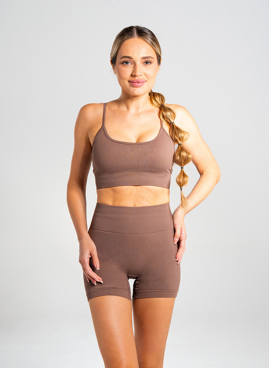 Lyla Collection - Sling Bra - Brown-Mohuki