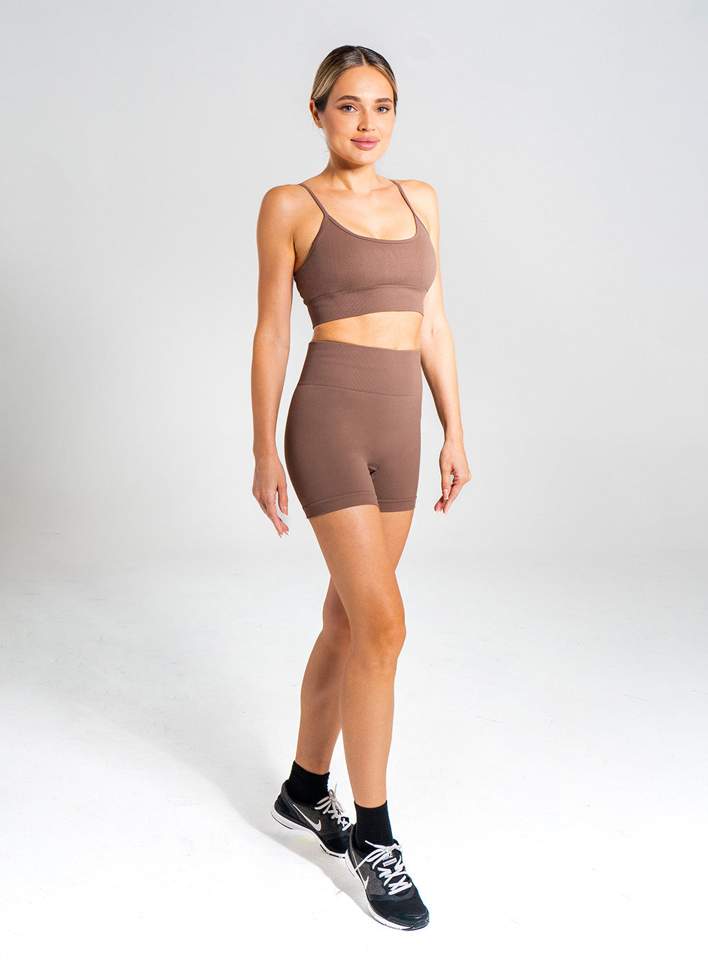 Lyla Collection - Sling Bra - Brown-Mohuki