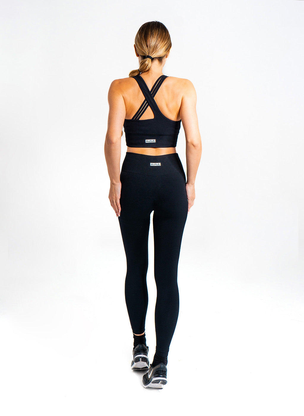 Lyla Collection - Cross back Bra - Black-Mohuki