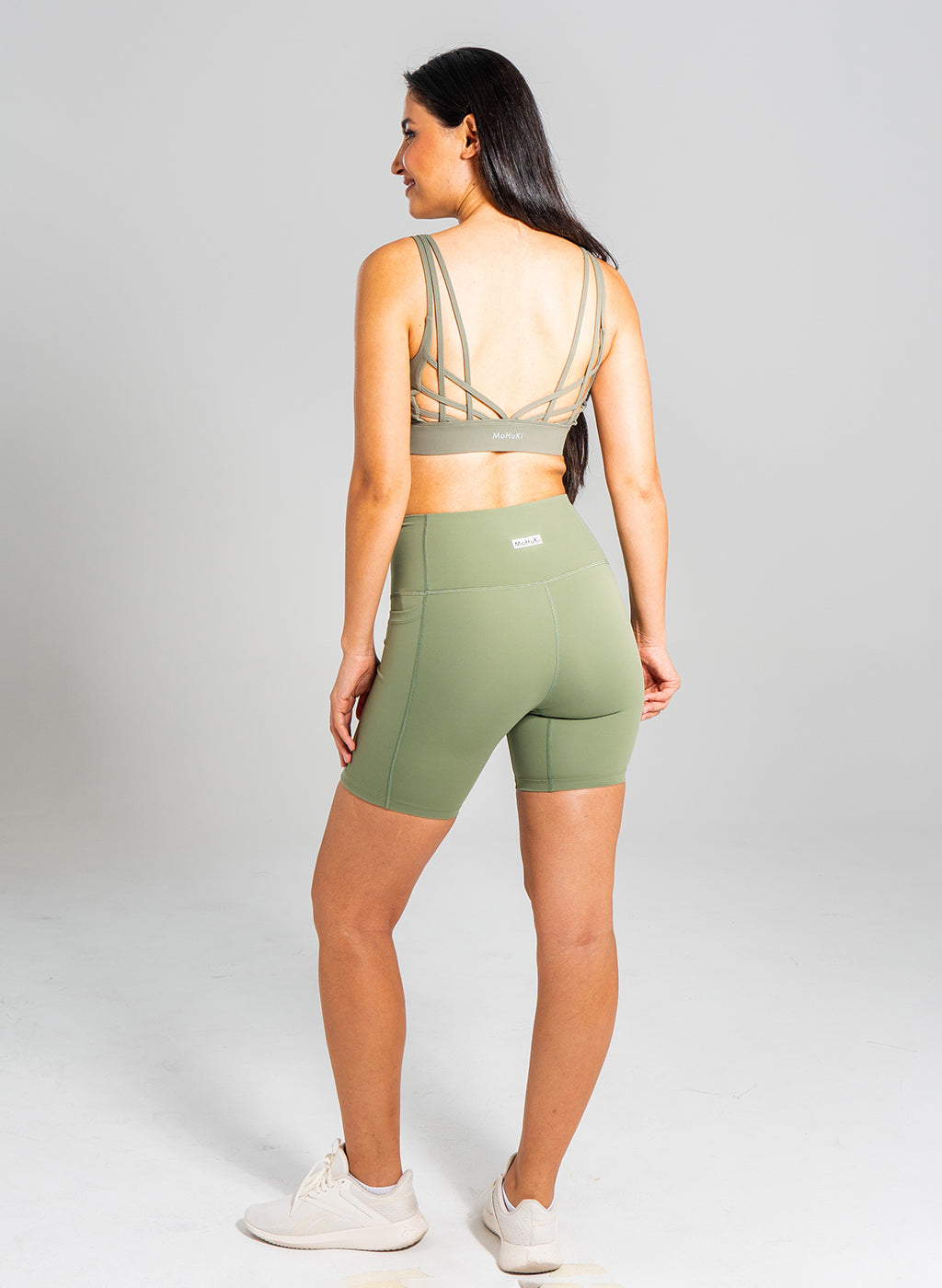 Andie Biker Shorts - Army Green