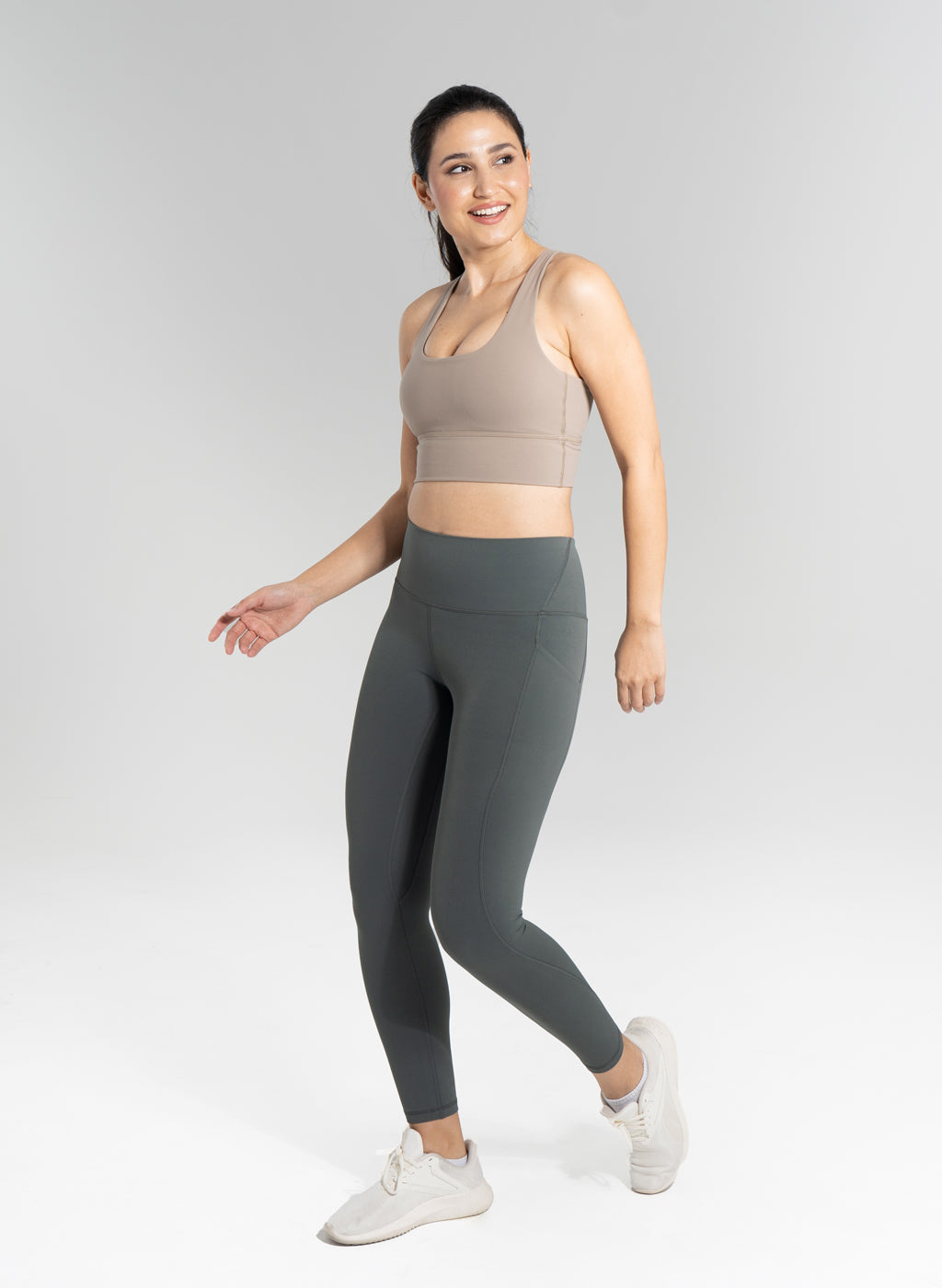 Desi Side Pocket Leggings - Green-Mohuki