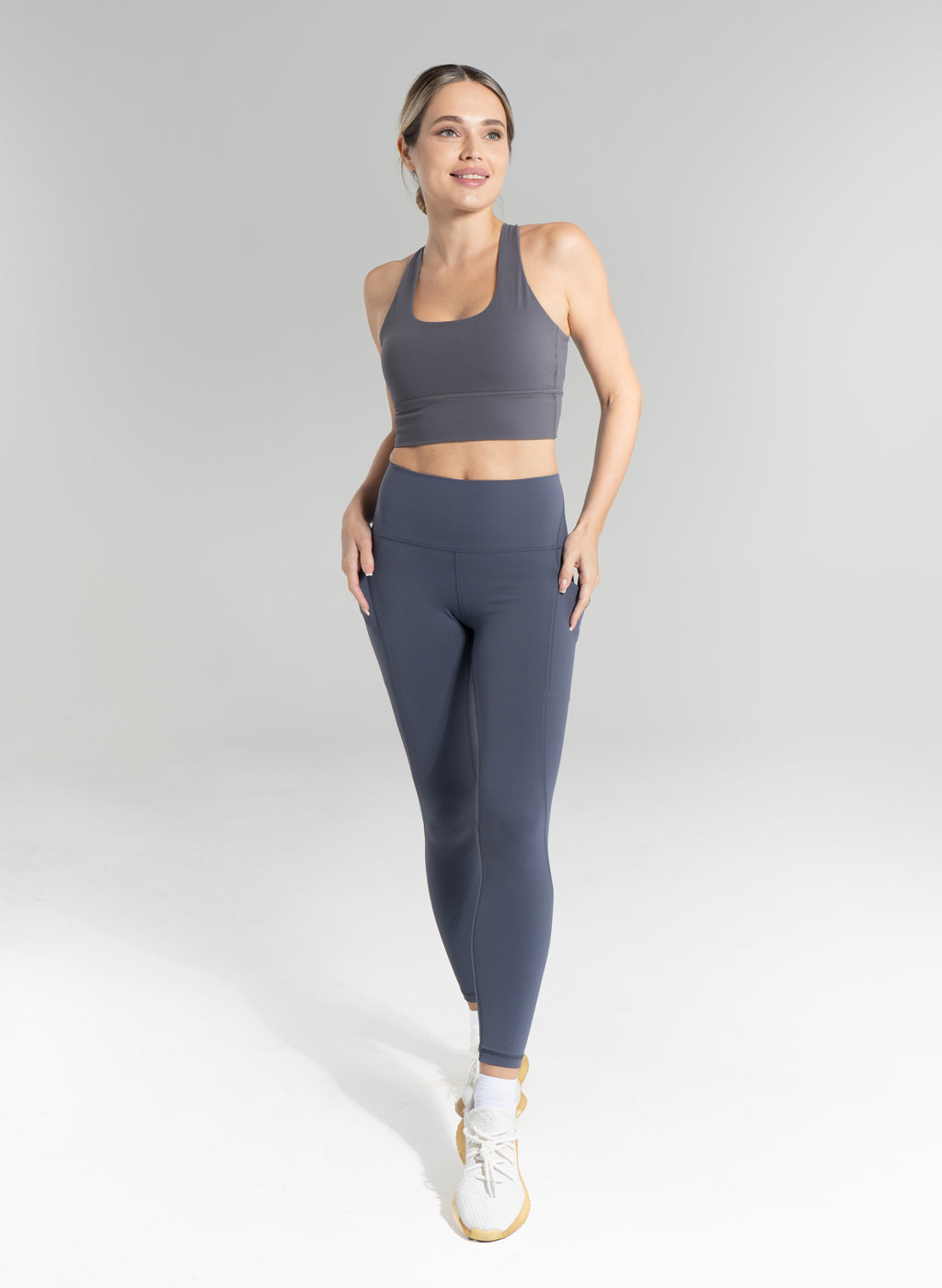 Desi Side Pocket Leggings - Blue-Mohuki