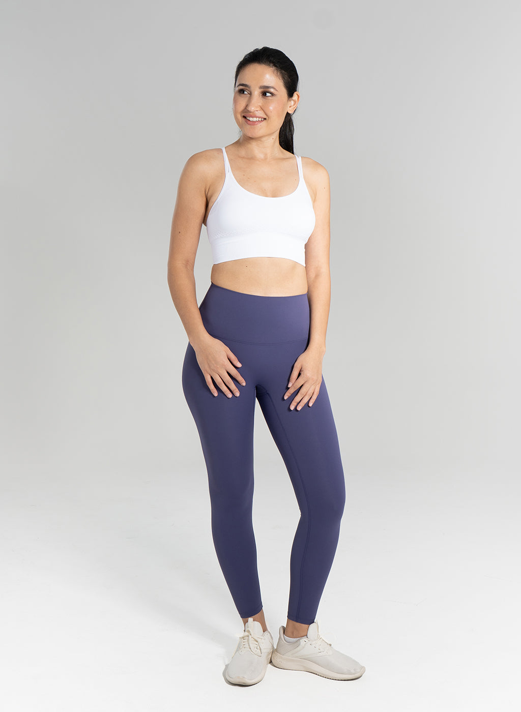 Gia High Waisted Leggings - Dark Purple-Mohuki