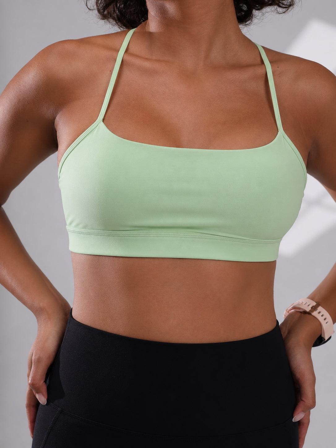 Olivia Backless Bra - Easy Green