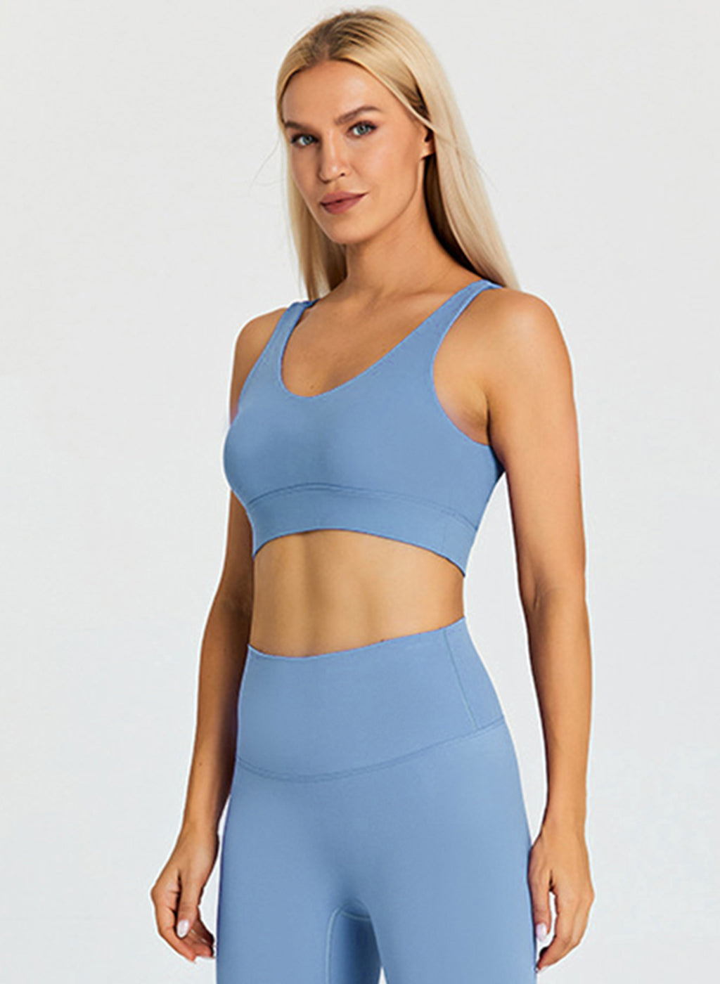 Olivia Performance Bra - Grey Blue