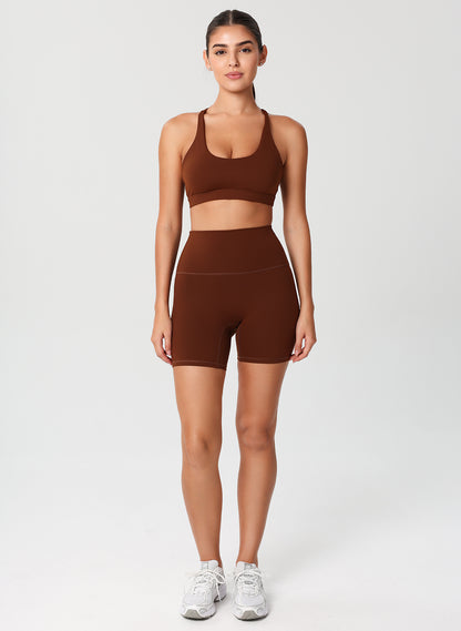 Levi High Waist Shorts - Chocolate