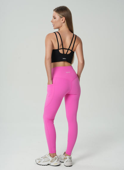 Lily Side Pocket Leggings - Hot Pink