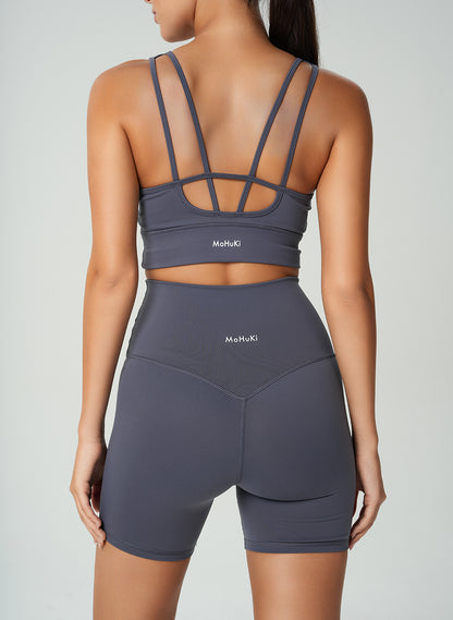 Levi High Waist Shorts - Dark Grey