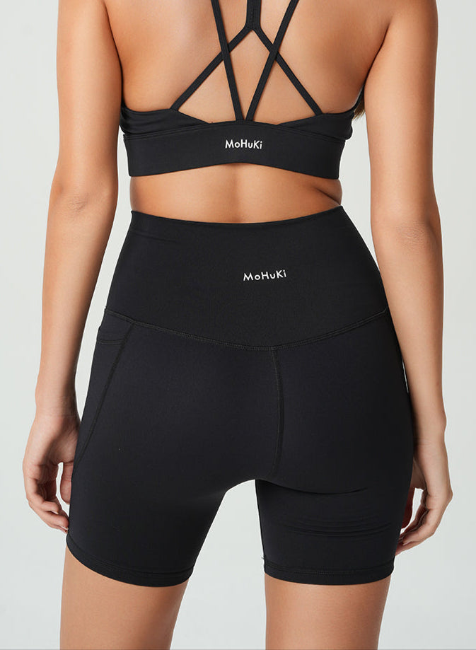 Lily Side Pocket Shorts - Black