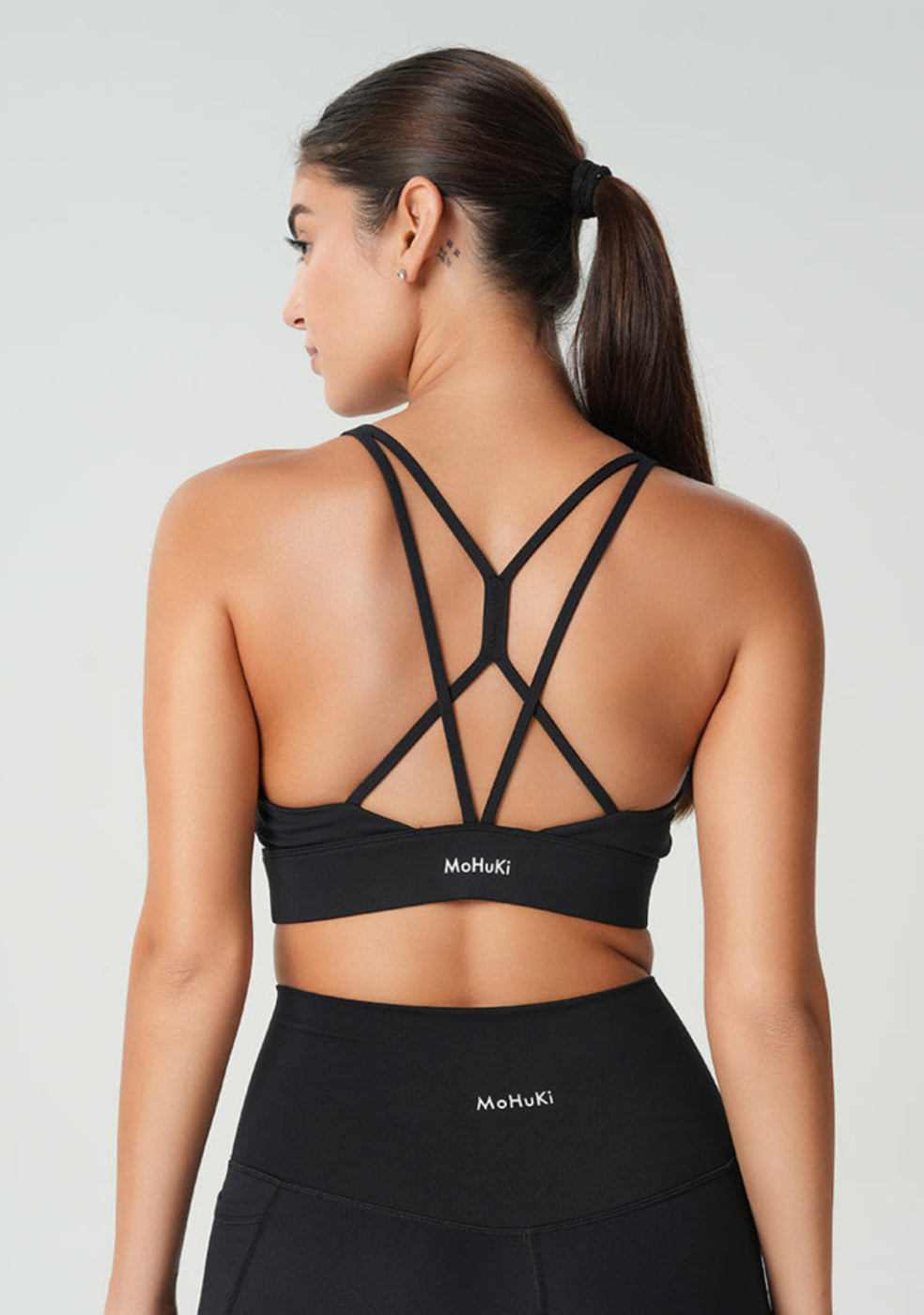 Levi Cross Back Bra - Black