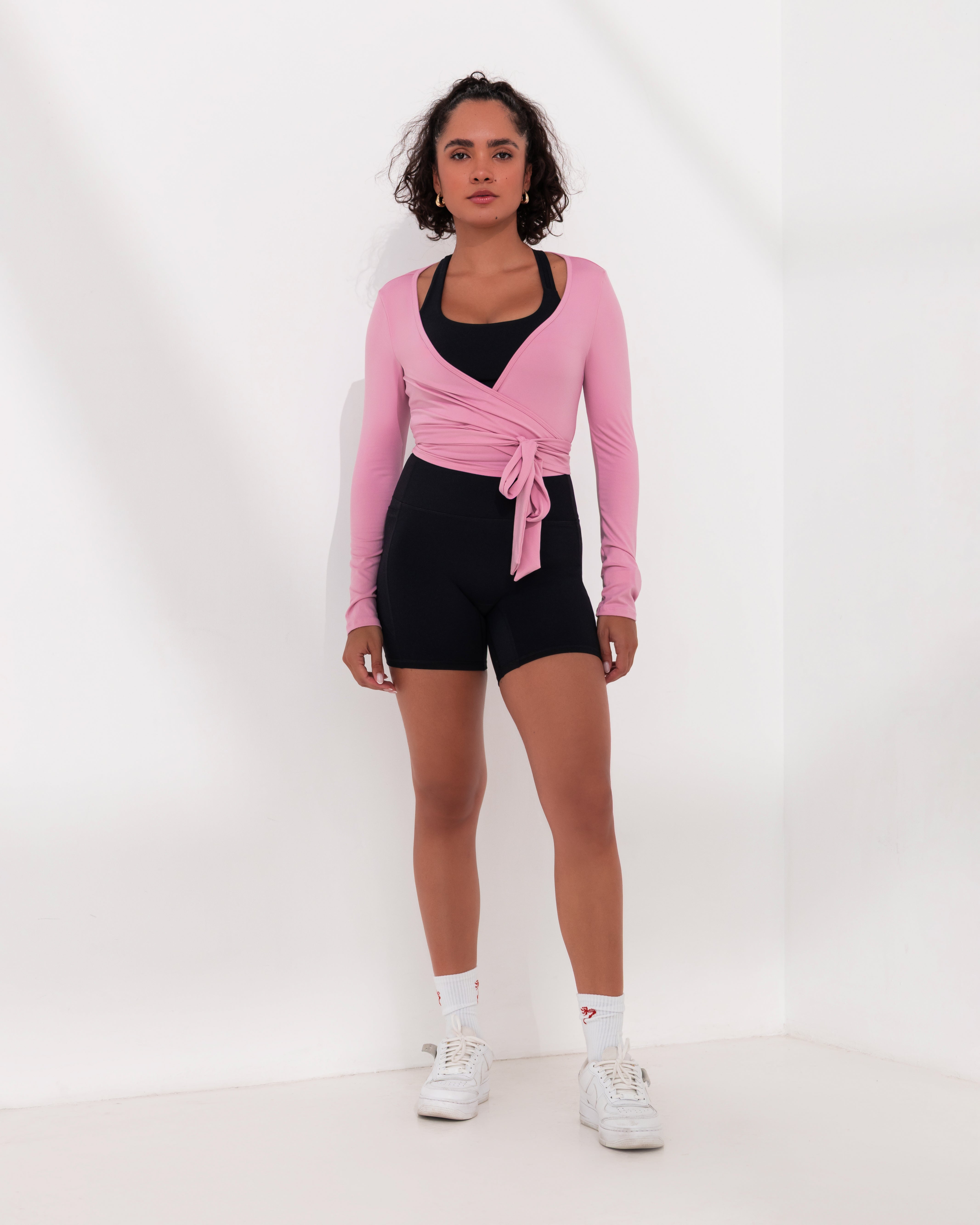 Lounge Wrap Top - Pink