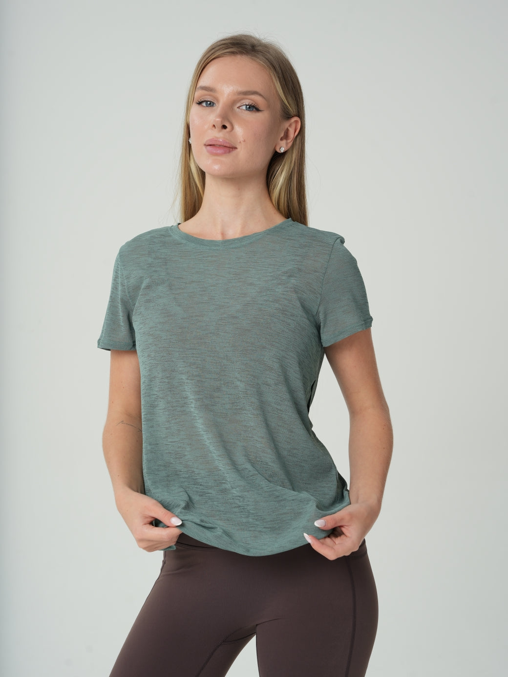 Monica Twisted Elegance Tee - Dark Green
