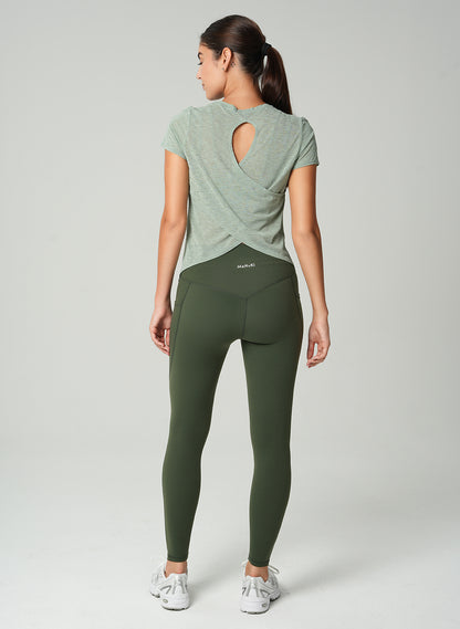 Monica Twisted Elegance Tee - Light Green