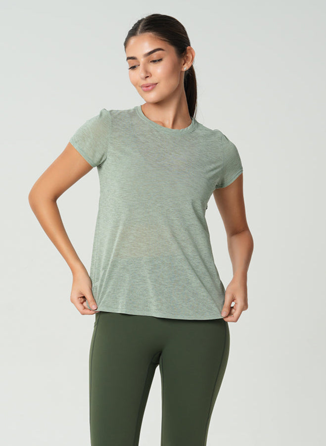 Monica Twisted Elegance Tee - Light Green