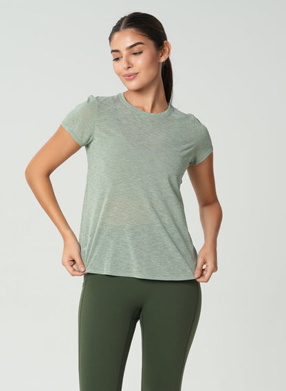Monica Twisted Elegance Tee - Light Green
