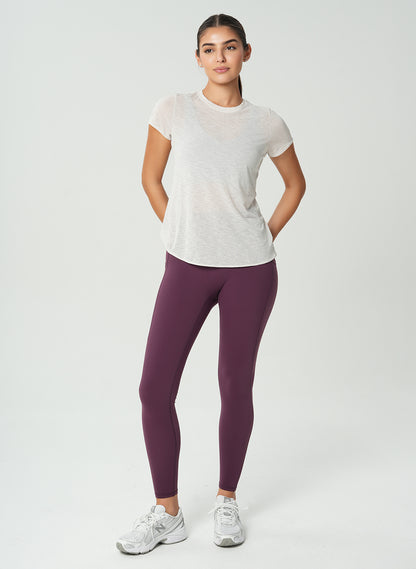 Lily Side Pocket Leggings - Dark Wine