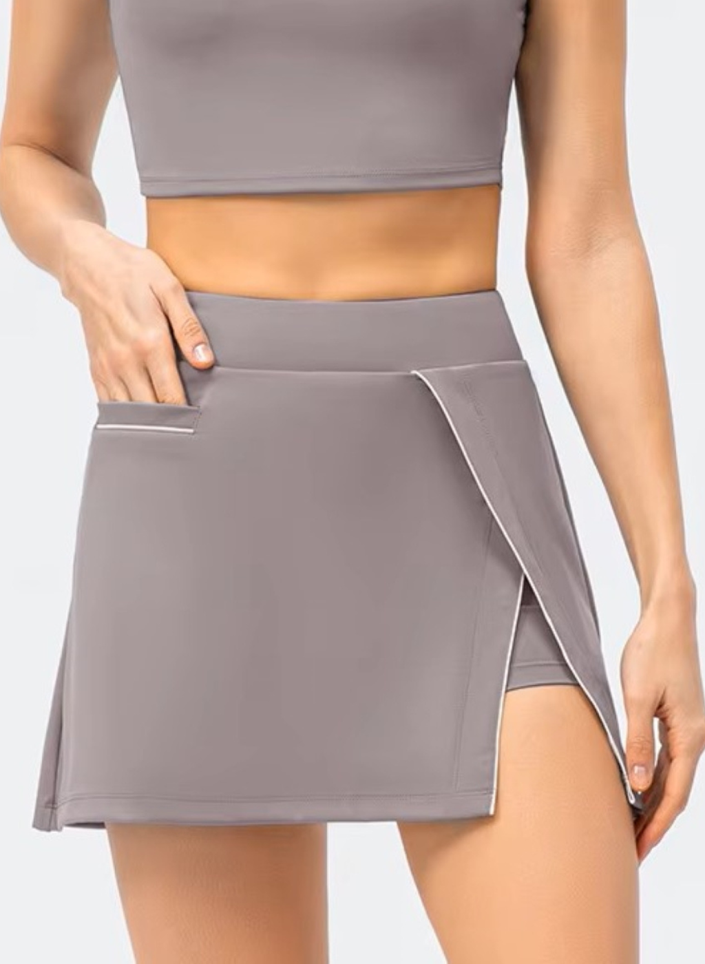 Nora Tennis Skirt - Grey Purple