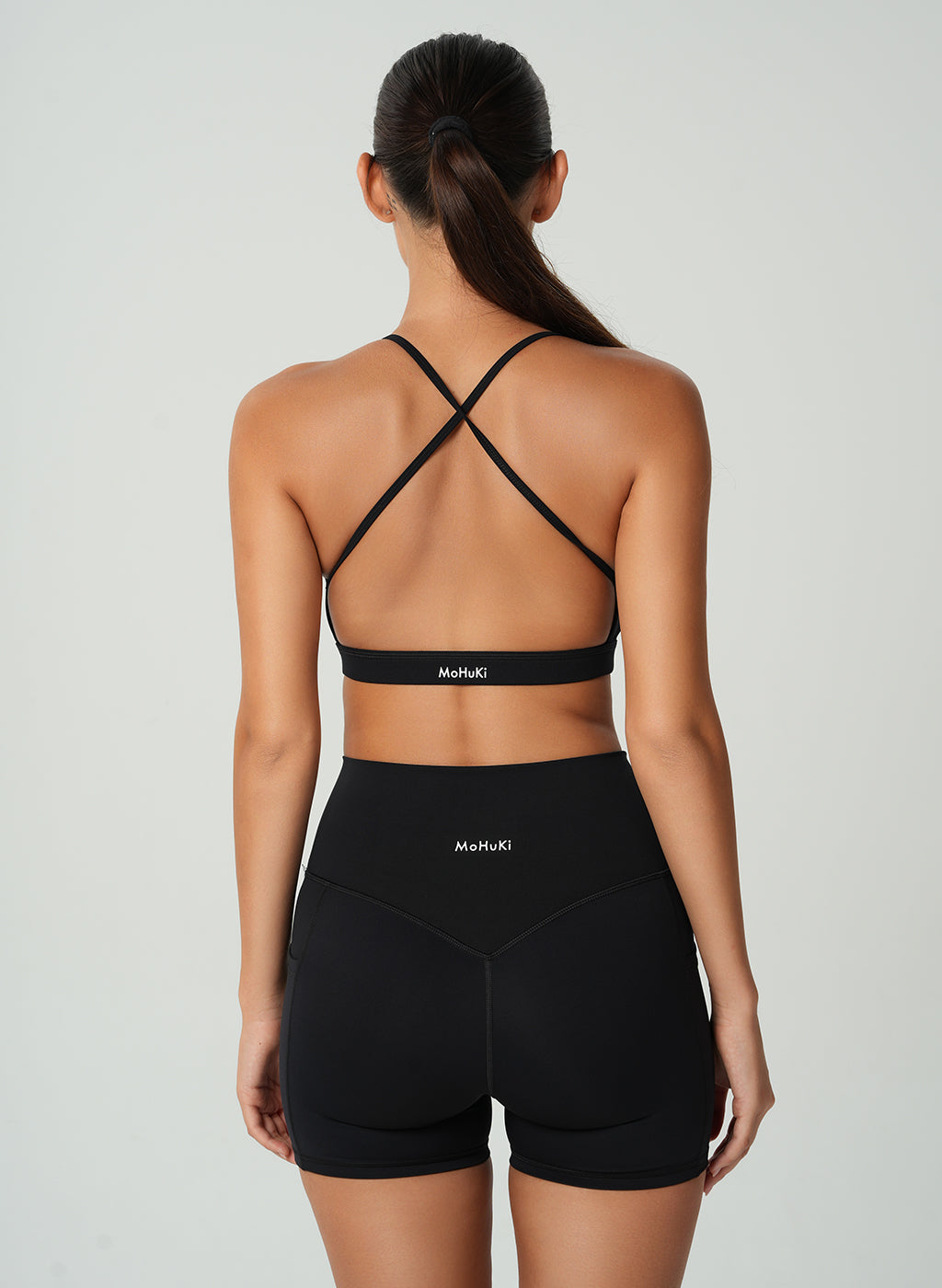 Olivia Backless Sports Bra - Black