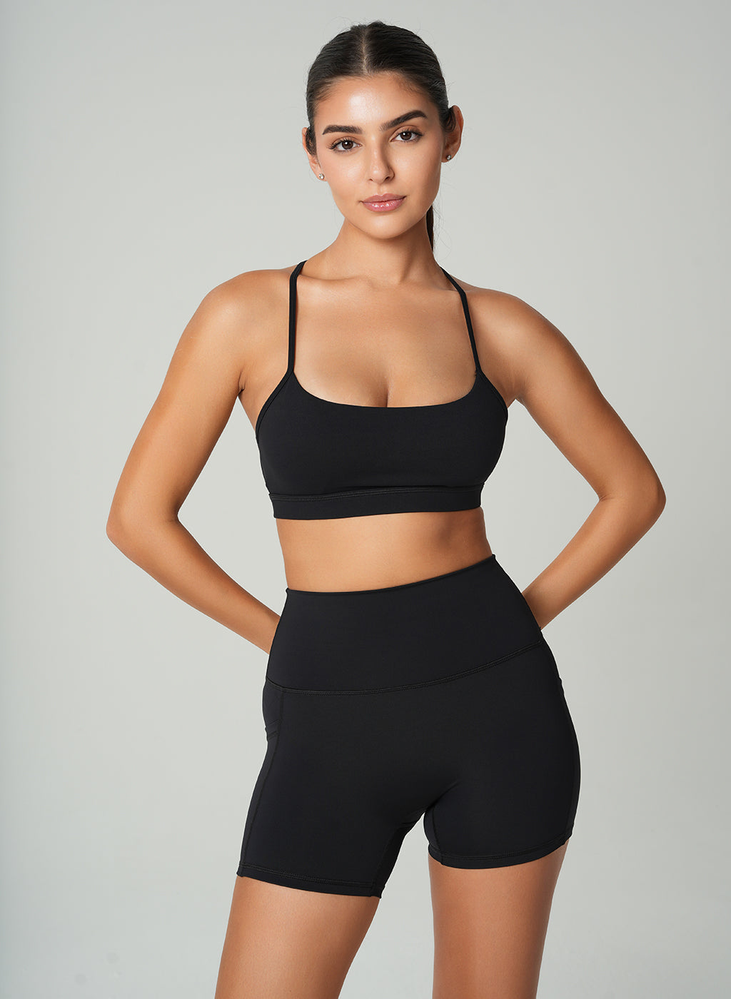 Olivia Backless Sports Bra - Black