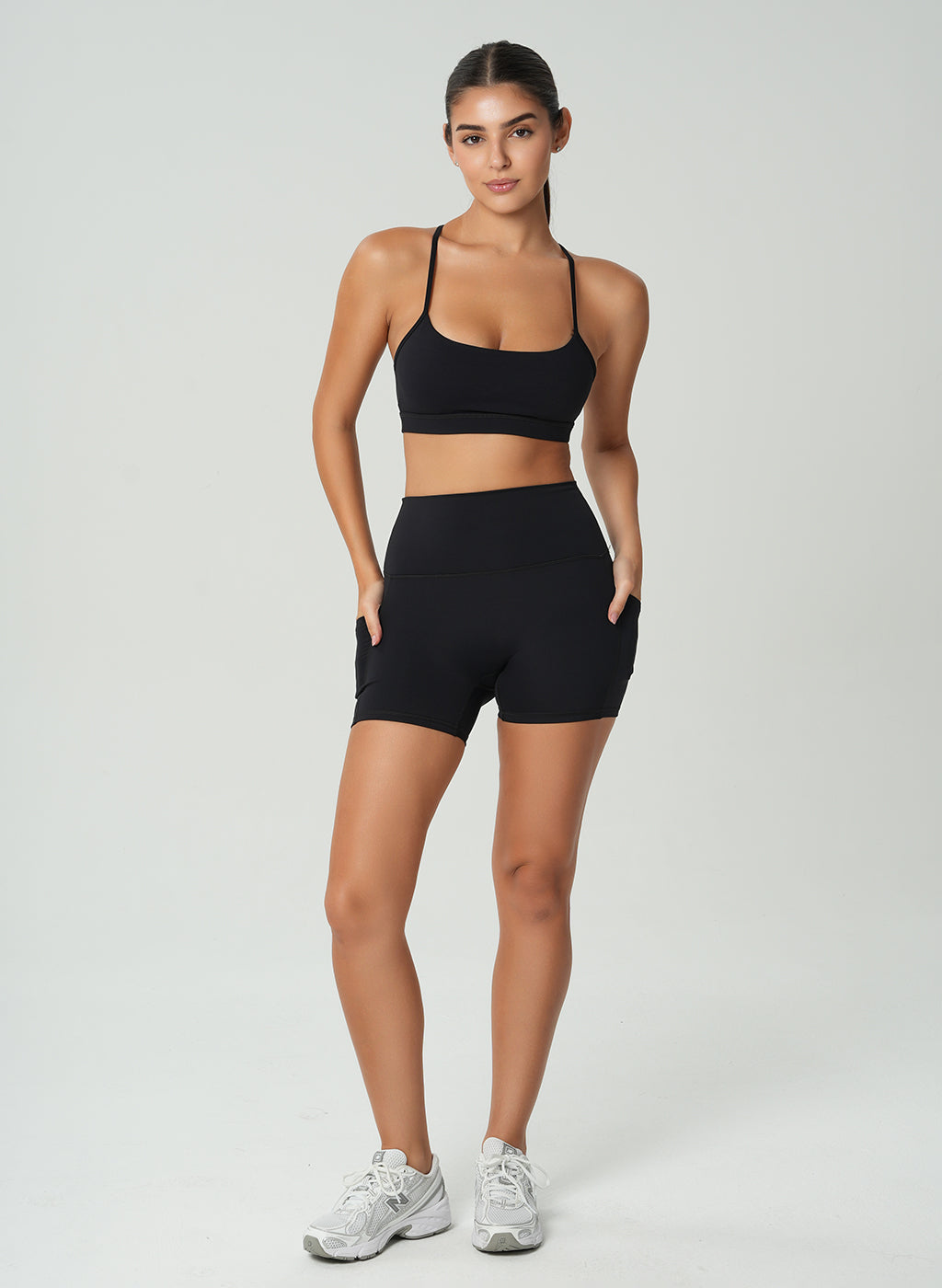 Olivia Backless Sports Bra - Black