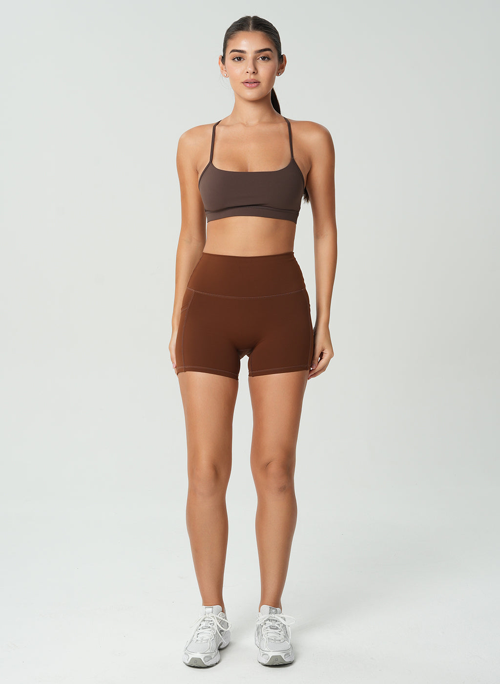 Olivia Backless Sports Bra - Chocolate