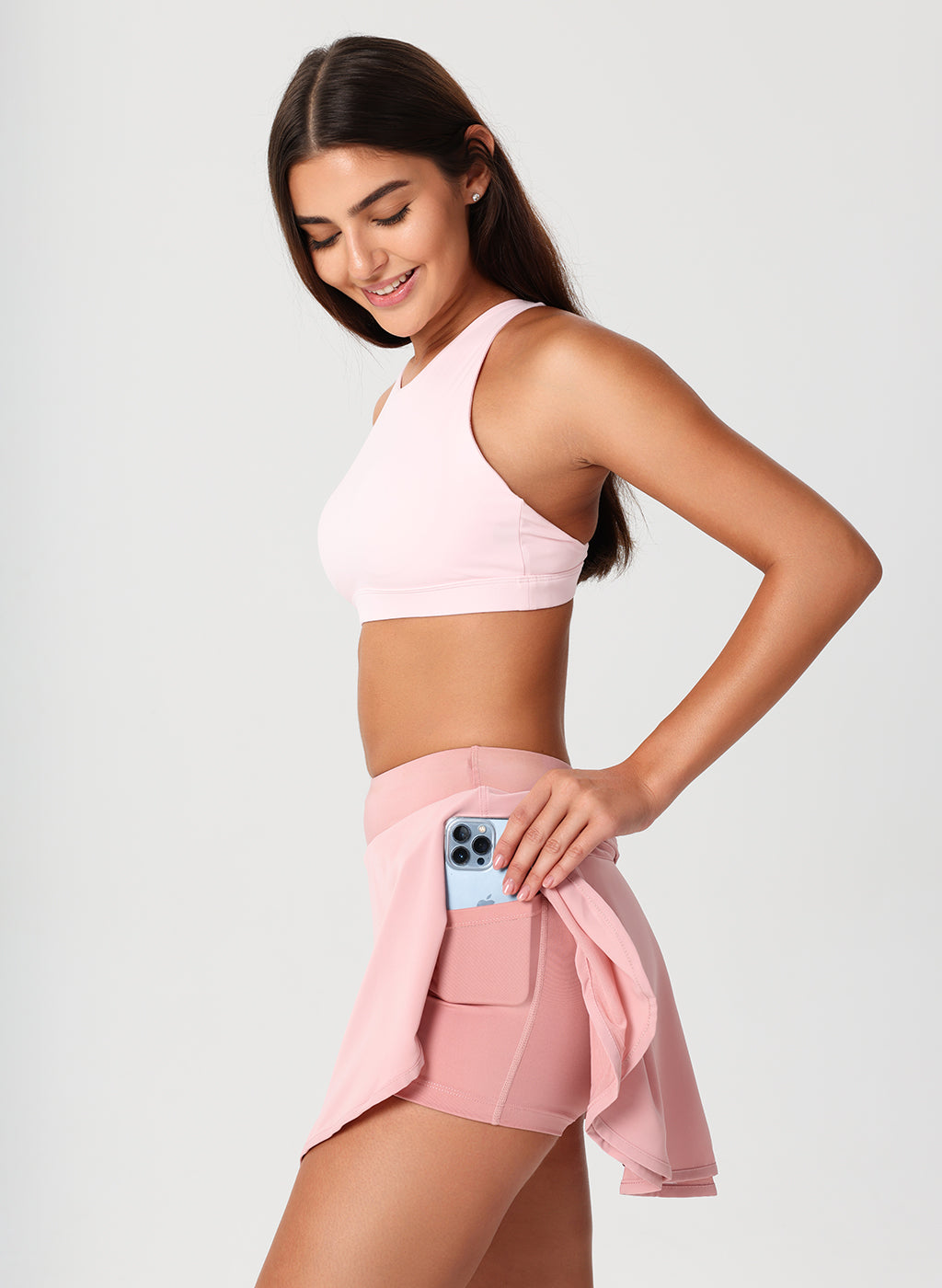 Jess Tennis Skirt - Pink-Mohuki