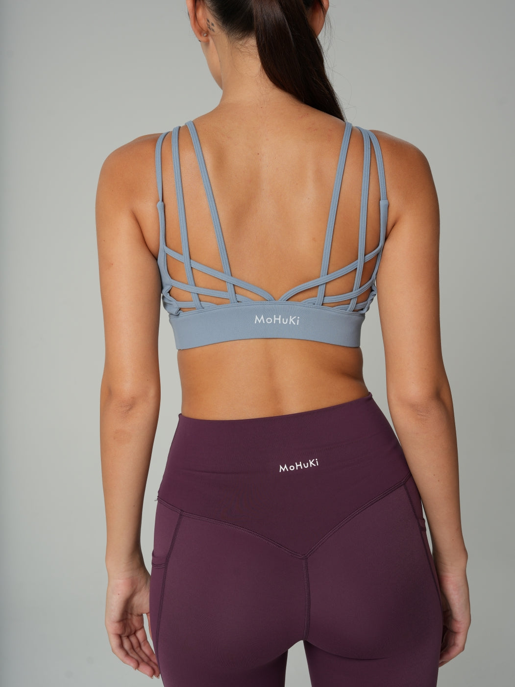 Olivia Performance Bra - Grey Blue-Mohuki