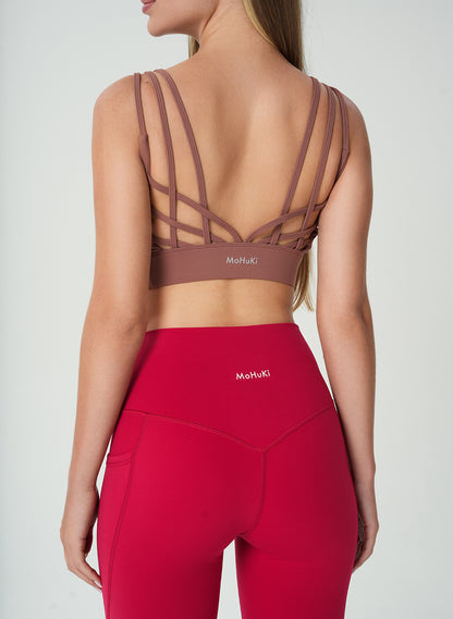 Lily Side Pocket Leggings - Red