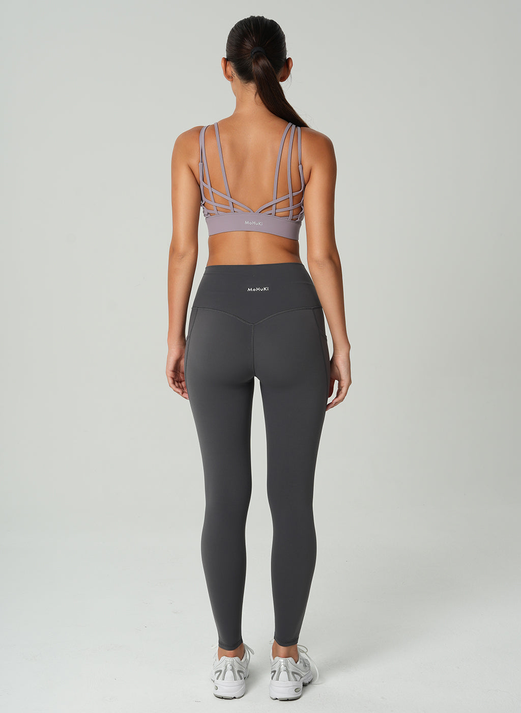 Lily Side Pocket Leggings - Dark Grey-Mohuki