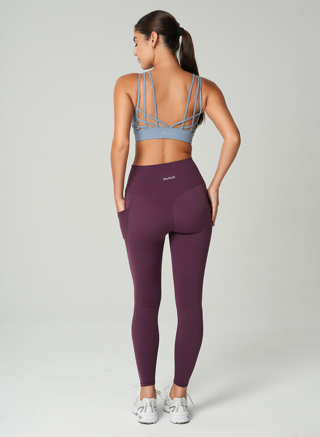 Lily Side Pocket Leggings - Dark Wine
