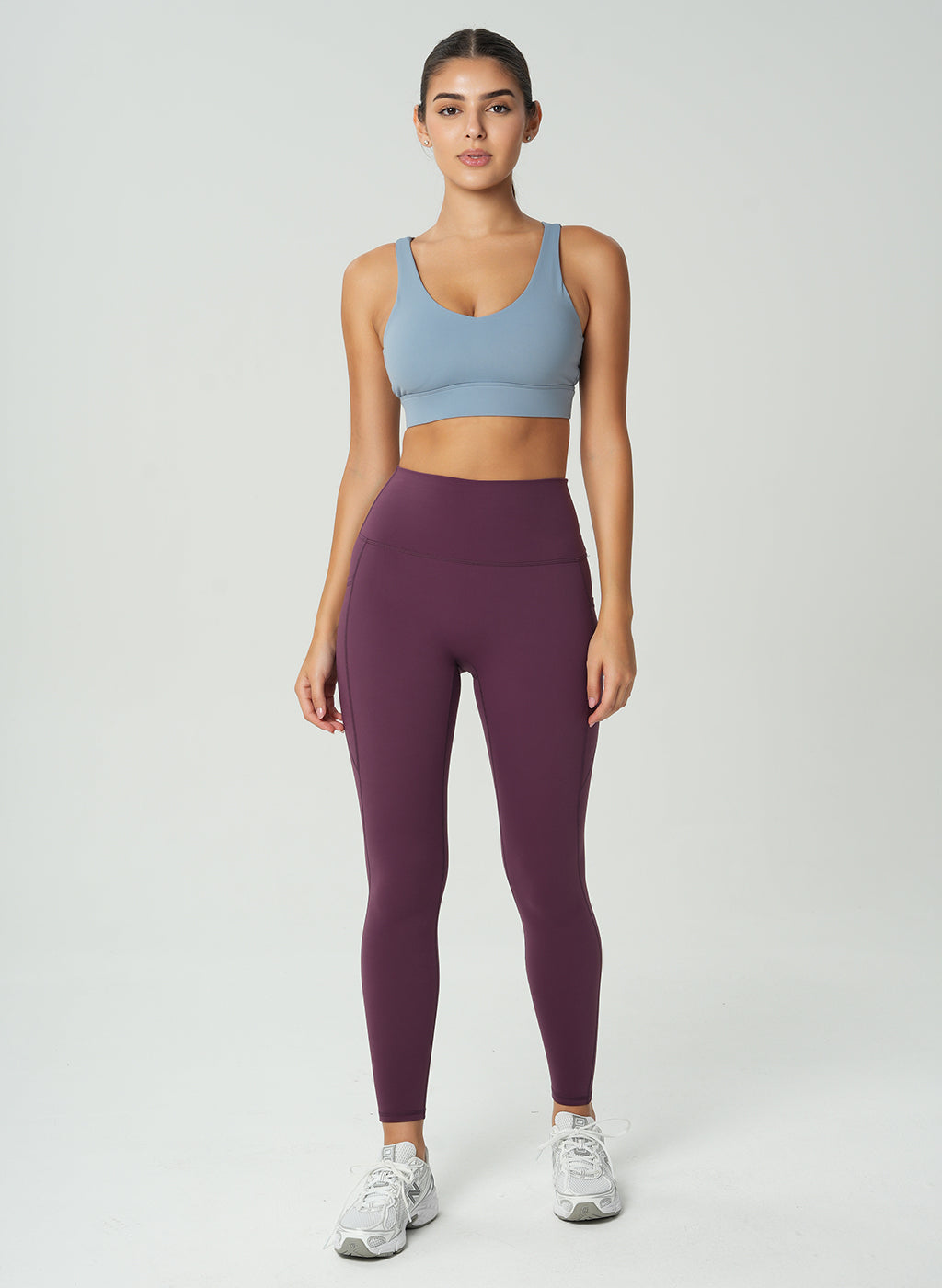 Lily Side Pocket Leggings - Dark Wine
