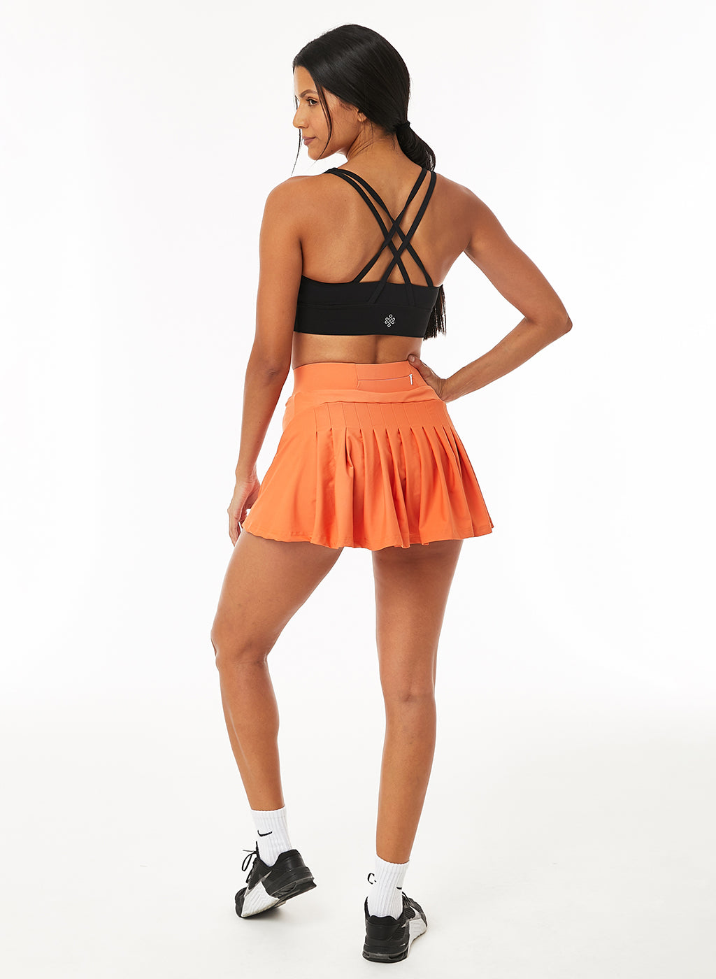 Maya Zipper Tennis Skirt - Orange
