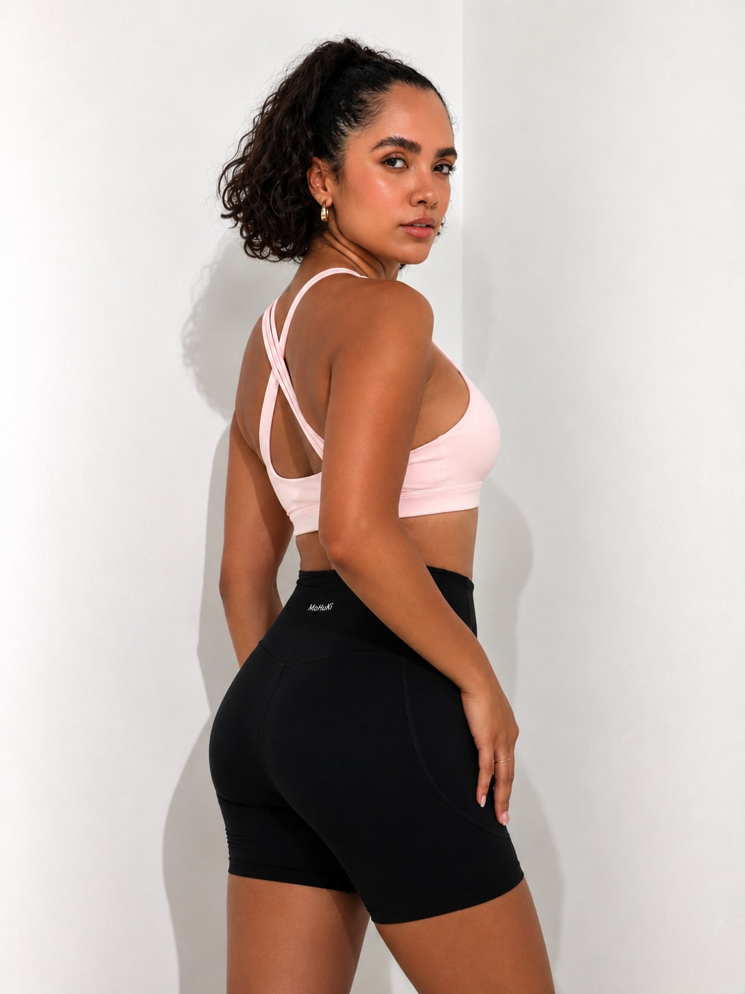 Active Triple Line Crossback Bra - Pink