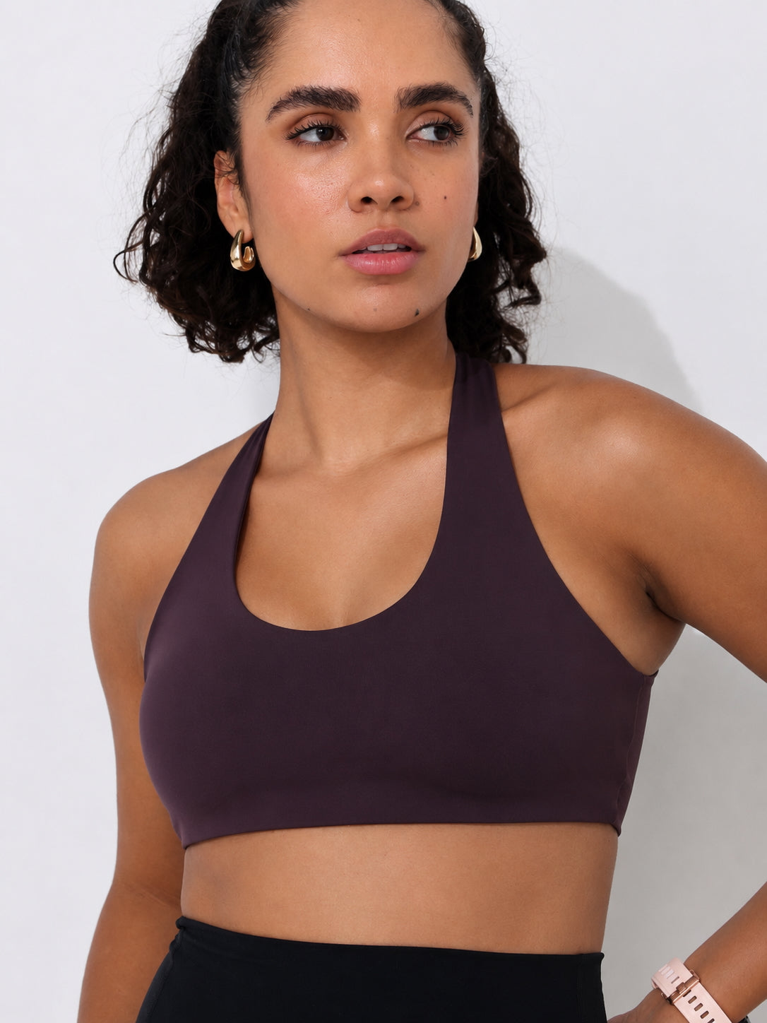 Active Low Crossback Bra - Purple
