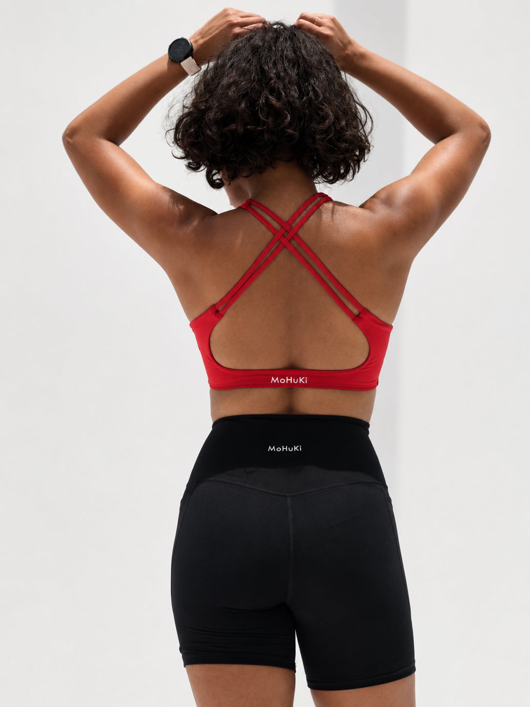 Active Low Crossback Bra - Red