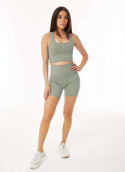 Olivia Side Pocket Shorts - Stone