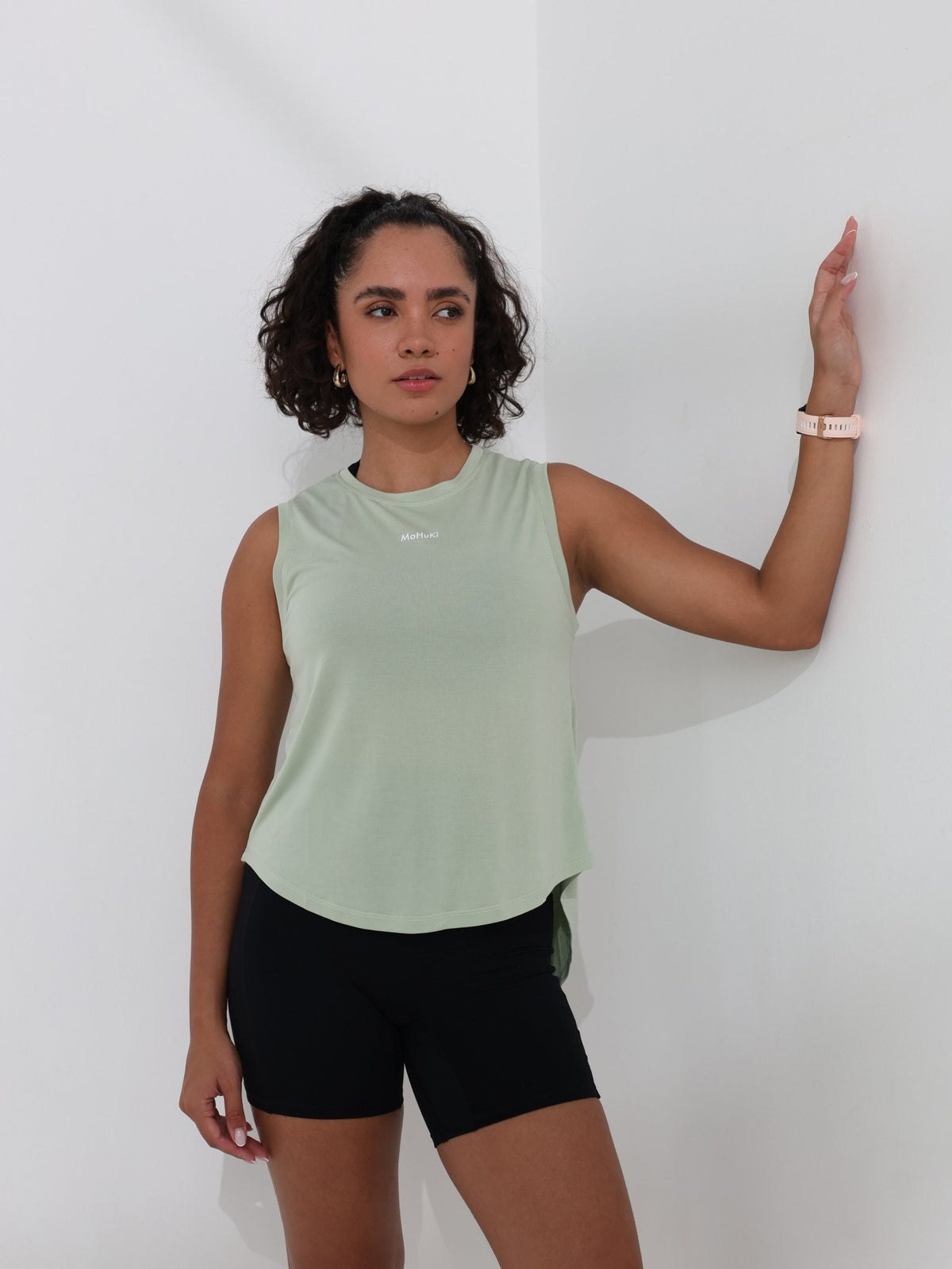 Active Tie Back Singlet - Mint Green - MohukiXSSinglet